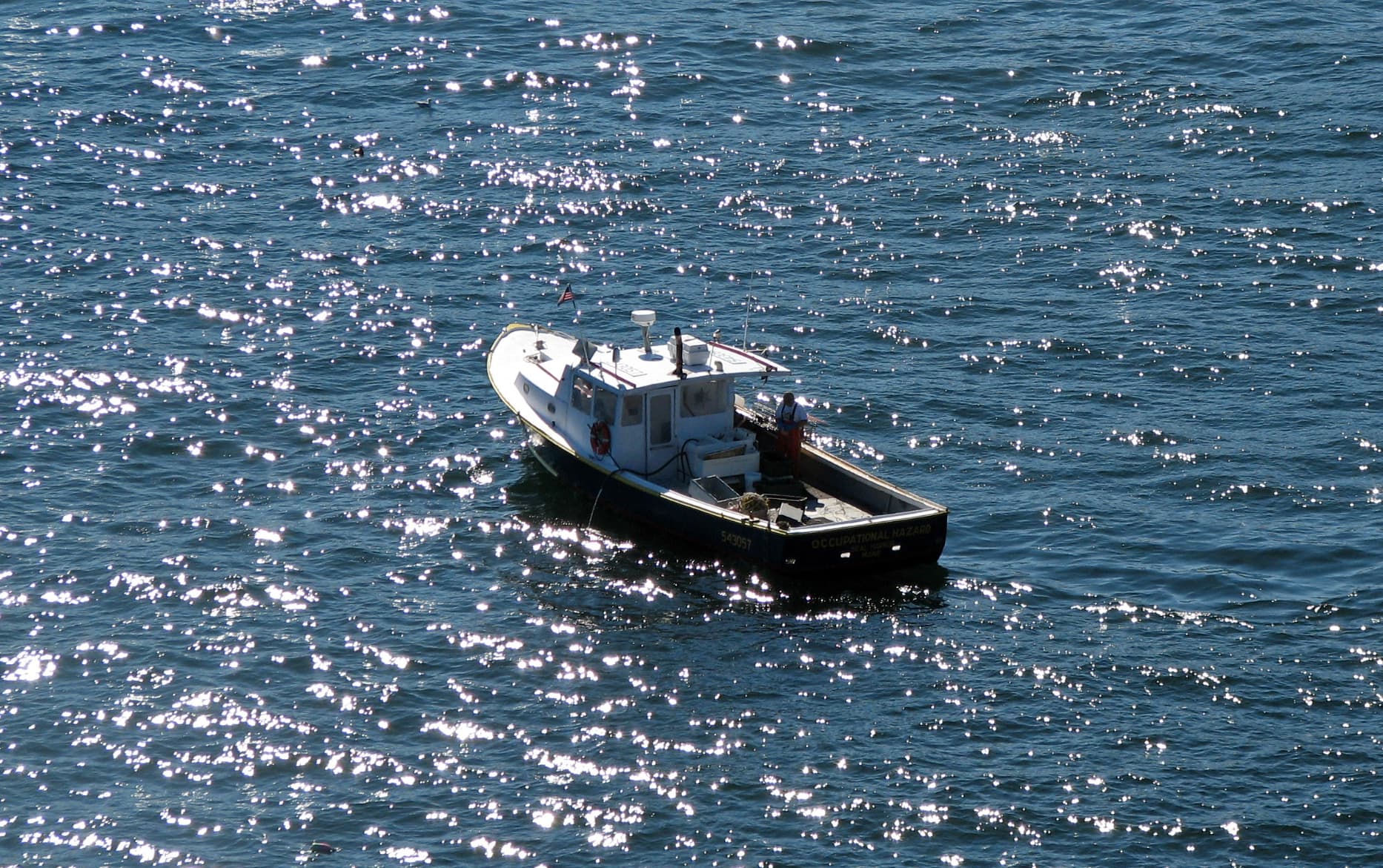 Maine lobster fishing boat on the Atlantic ocean